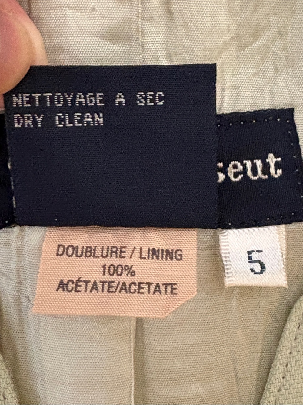 Vintage Tristan & Iseut Sage Green Linen Blend Button Front Vest Size 5 - Picture 4 of 9